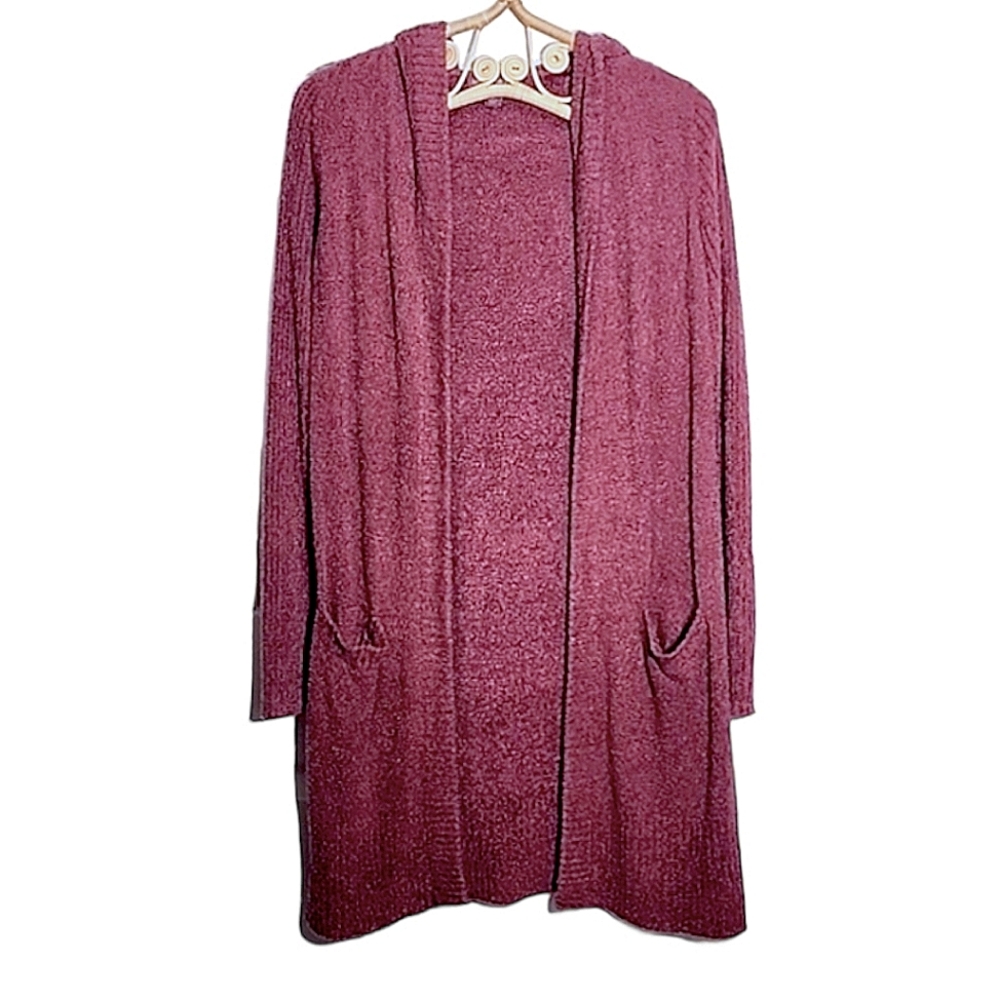 Barefoot Dreams Cozychic Lite relaxed hooded cardigan with pockets size S